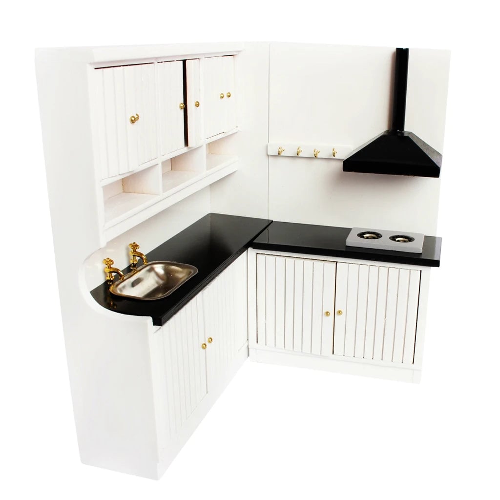 1/12 Scale Miniature Kitchen Dining Room Furniture Set Doll house Kit