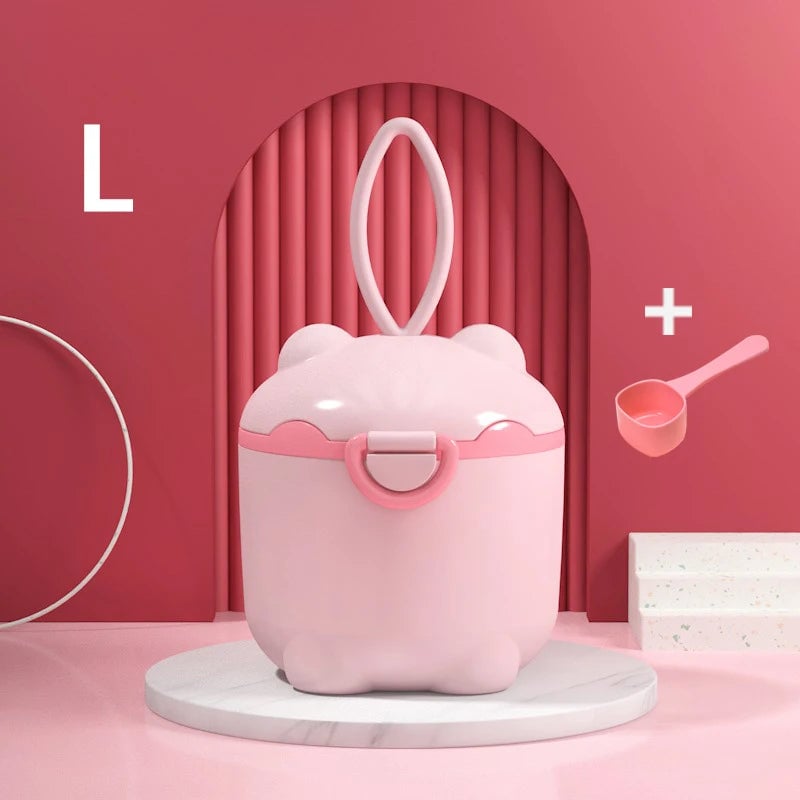 Portable Baby Milk Powder Storage Container - Pig Design Cereal Box