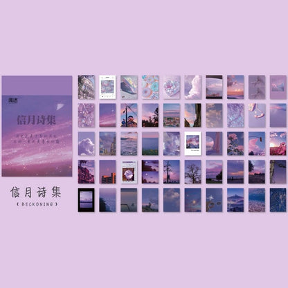 Natural Scenery Art Stickers Book - 50 Sheets Aesthetic Landscape