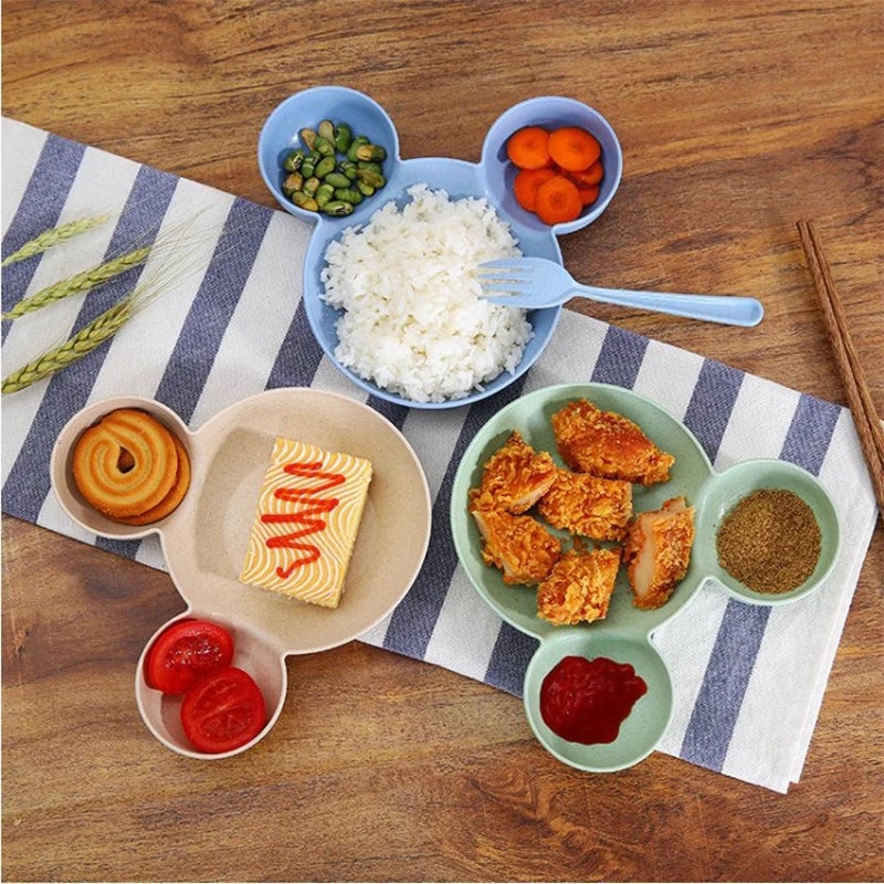 BPA Free Divided Baby Plates & Bowl Set - Infant Feeding Tableware