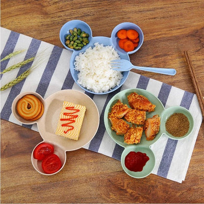 BPA Free Divided Baby Plates & Bowl Set - Infant Feeding Tableware