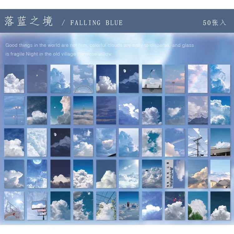 Natural Scenery Art Stickers Book - 50 Sheets Aesthetic Landscape
