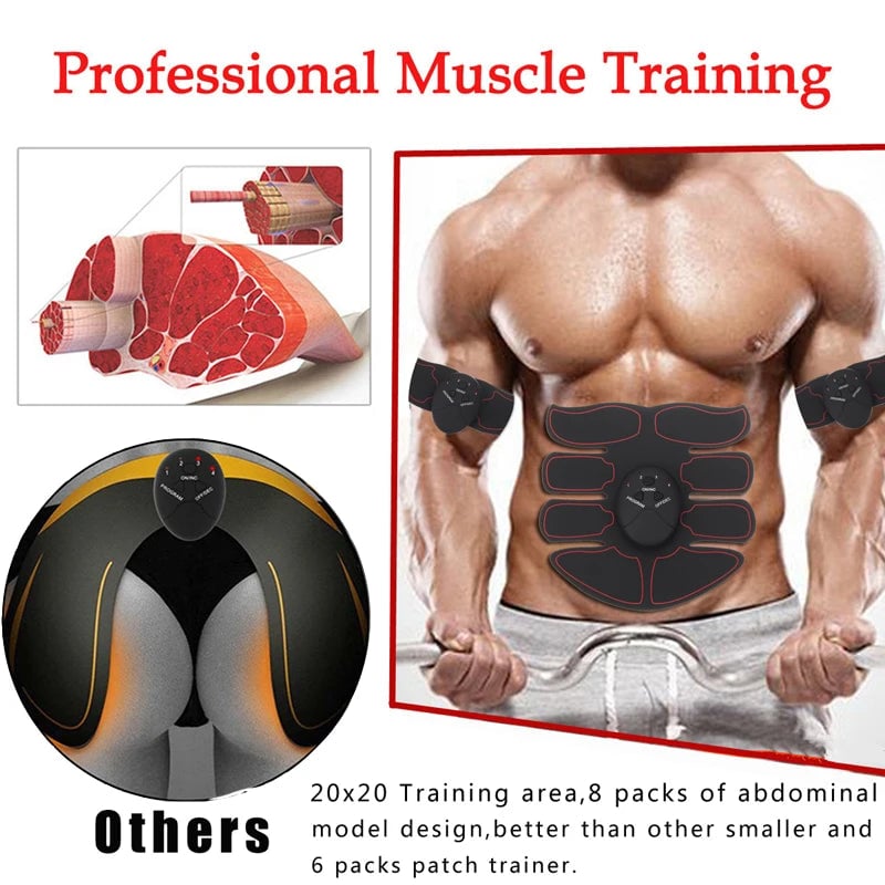 Wireless EMS Muscle Stimulator - ABS Hip Buttocks Trainer Massager