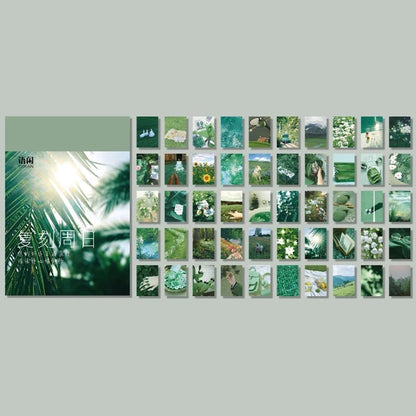 Natural Scenery Art Stickers Book - 50 Sheets Aesthetic Landscape