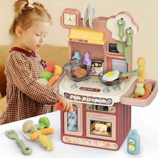 Kids Kitchen Pretend Play Cooking Chef Set Educational Learning Toy