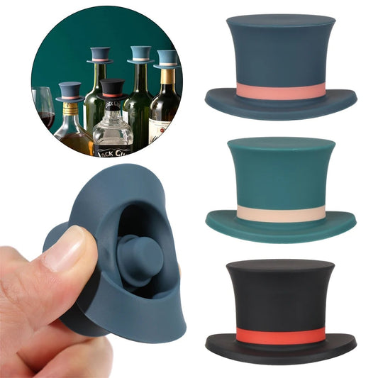 Silicone Wine Bottle Cork Stopper - Vacuum Sealed Bar Tool