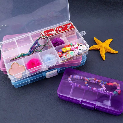 Adjustable Plastic Storage Organizer Box 10/15 Grid Jewelry Beads