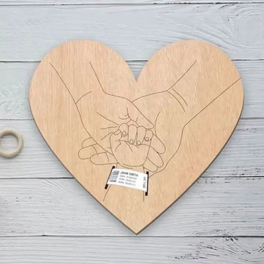 Engraved Wooden Keepsake Holder - Personalized Newborn Memory Box