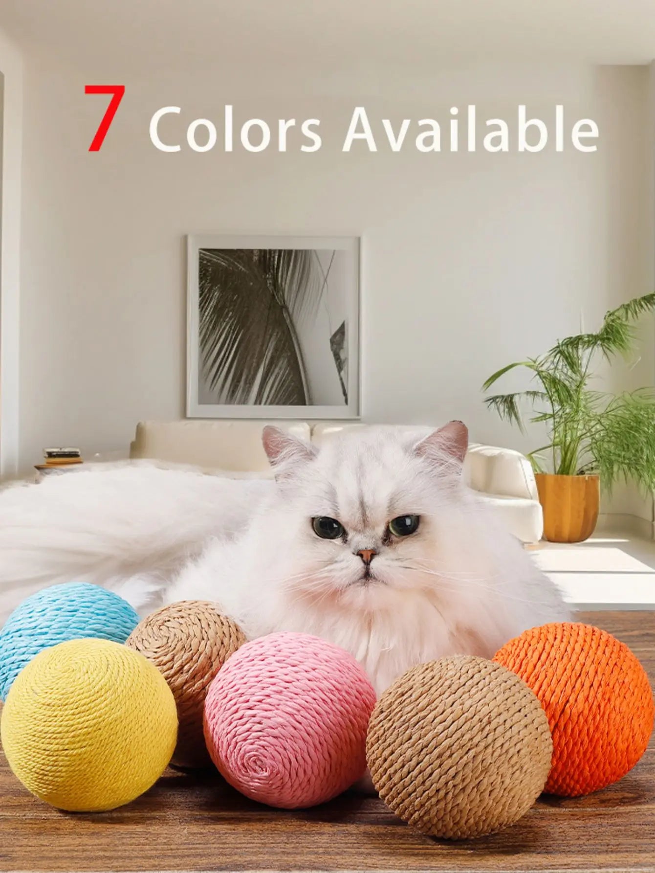 10CM Interactive Sisal Cat Scratching Ball - Teeth Cleaning Sound Toy