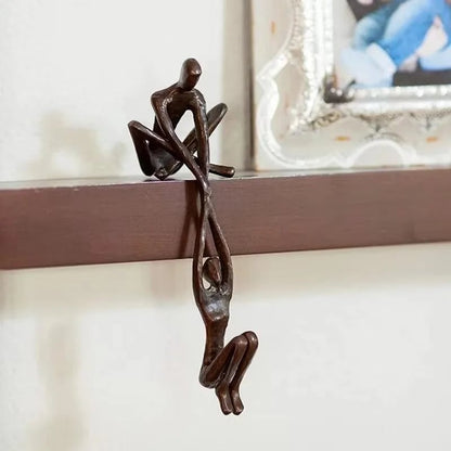 Abstract Resin Dance Couple Sculpture - Modern Home Art Decoration