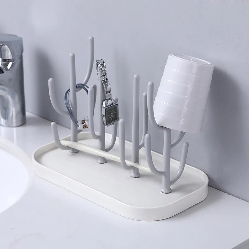 Baby Bottle Drying Rack with Nipple Holder - Multi-Tier Storage