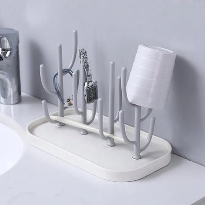 Baby Bottle Drying Rack with Nipple Holder - Multi-Tier Storage