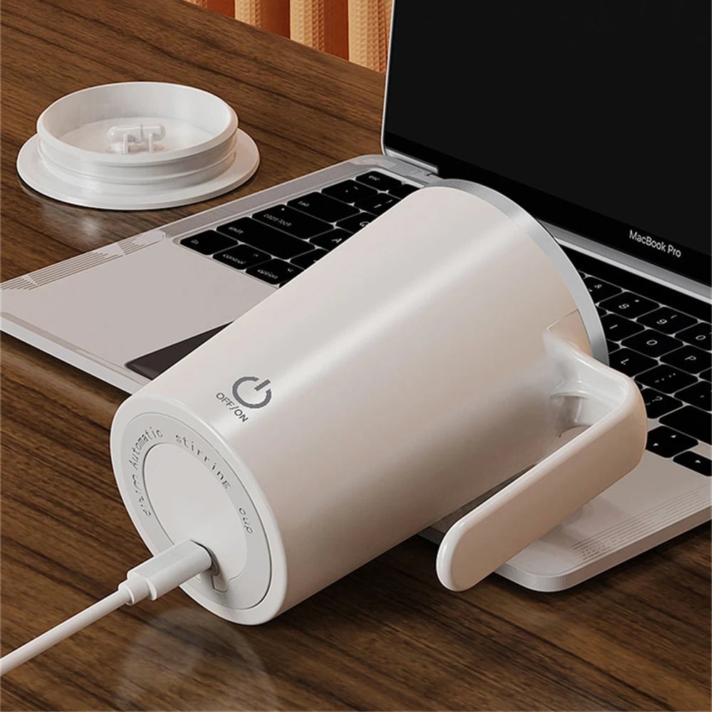 Rechargeable Stainless Steel Self-Mixing Coffee Mug Automatic Stirrer