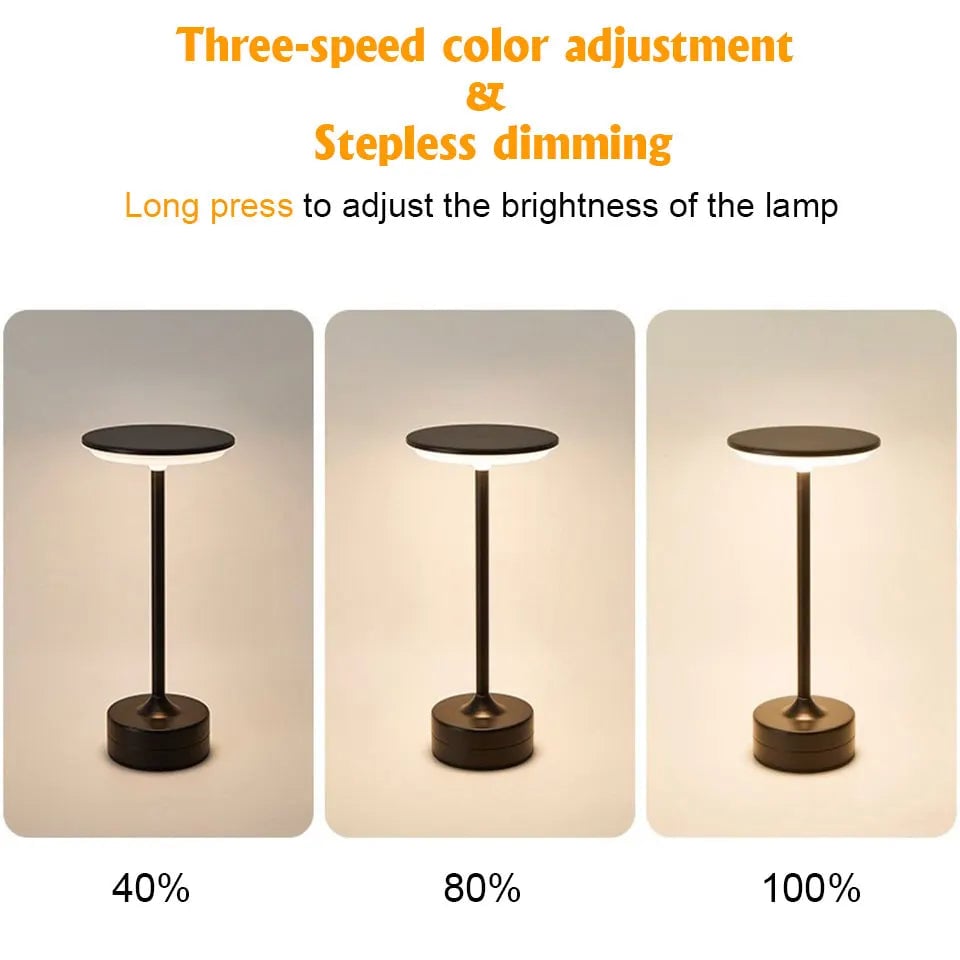 LED Touch Sensor Table Lamp USB Rechargeable Wireless Reading Light