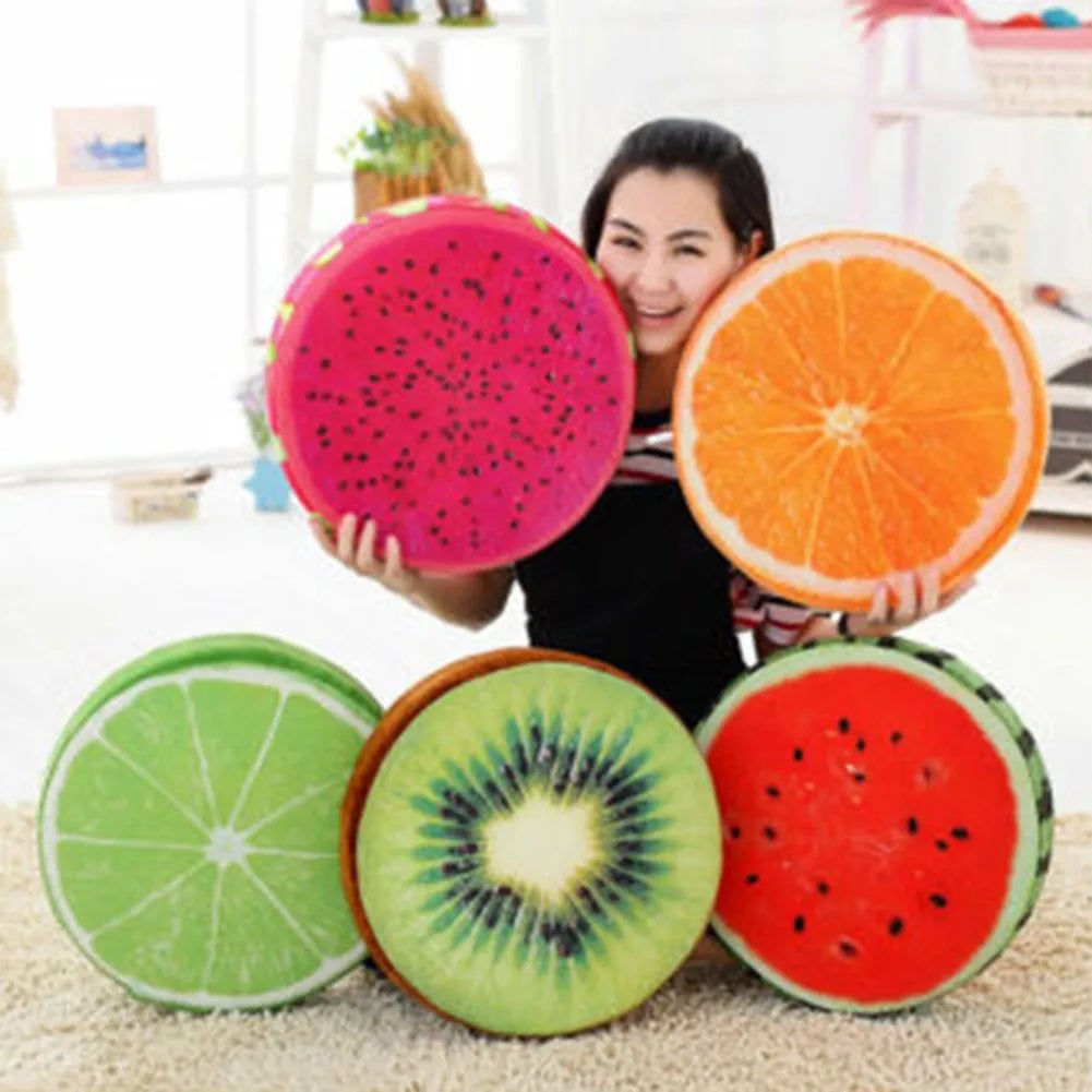 33cm Fruit Shape Reading Pillow - Lint-Free Back Support Cushion
