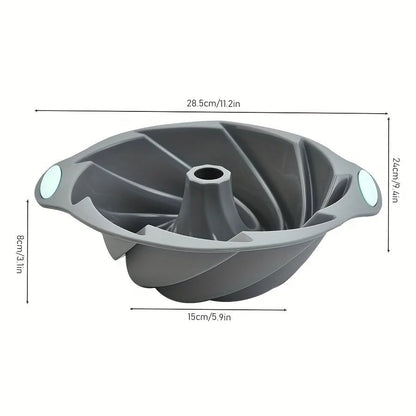 Silicone Cyclone Cake Mold - High Temperature Resistant Baking Pan