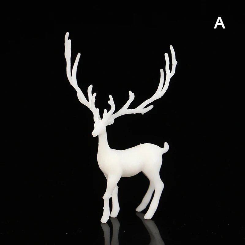 Copper Alloy Sika Deer Tabletop Ornament Vintage Animal Figurine