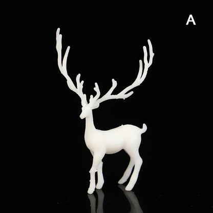 Copper Alloy Sika Deer Tabletop Ornament Vintage Animal Figurine