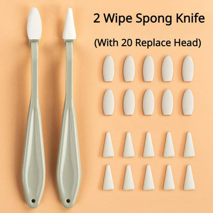 Art Sketch Wipe Knife + 20pcs Washable Brush Sponge Eraser Pen Set