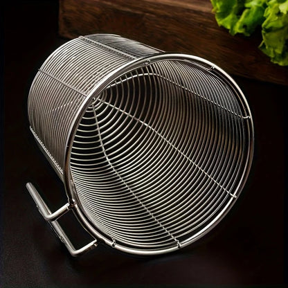 Heavy-Duty Stainless Steel Utensil Drainer with Drainage System