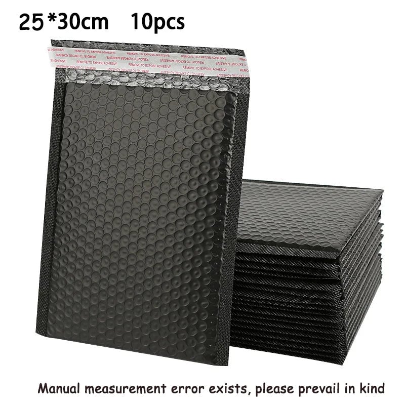 Black Bubble Envelope Bags Self-Sealing Multiple Sizes Shipping
