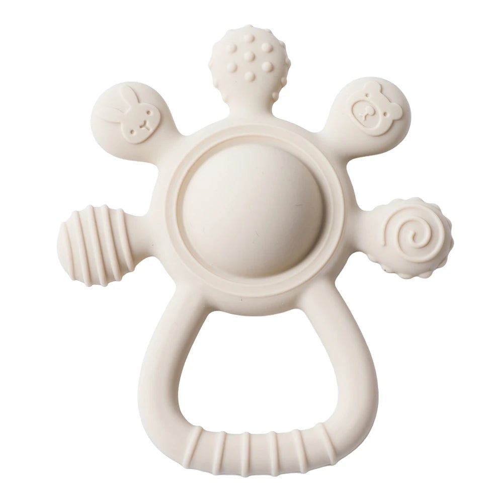 Food Grade Silicone Baby Teether BPA Free Sensory Rattle Toy