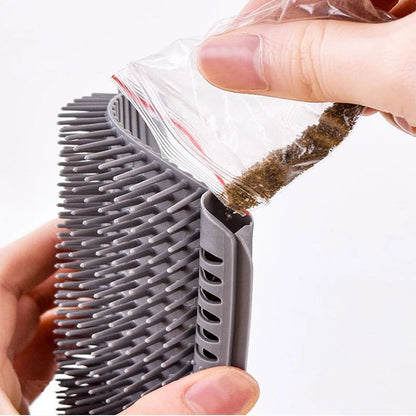 Cat Corner Scratcher Brush Massager - Self-Grooming Pet Scrubber