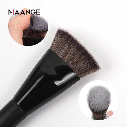 MAANGE Flat Foundation Brush - Professional Makeup Tool with Storage Box