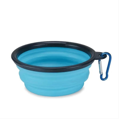 Collapsible TPR Silicone Pet Bowl - Portable Travel Food Water Bowl