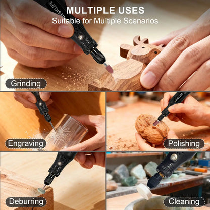 USB Cordless Rotary Tool Kit - Engraving Pen for Jewelry Metal Glass