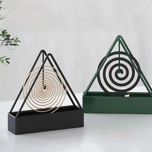 Iron Mosquito Coil Holder & Incense Burner Frame Incense Holders Coil Modern Repellent Incense Rack For Household Bedroom Patio