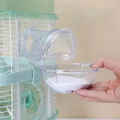 Small Pet Sand Bath House - Hamster Gerbil Mouse Toilet Bathroom Cage