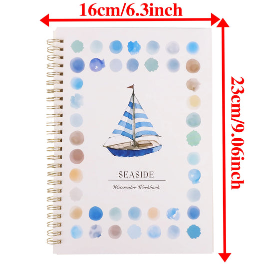 Watercolor Oil Painting Practice Book - Beginner to Advanced Art Album