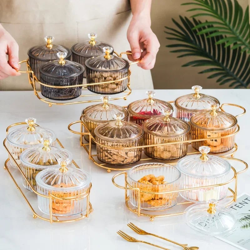 Glass Serving Bowl with Lid - Multi-Purpose Party Platter