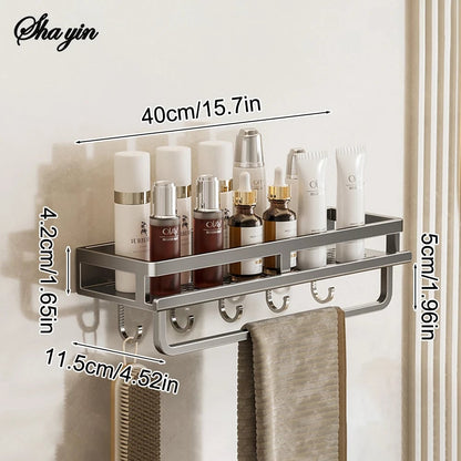No-Drill Wall Mount Toilet Storage Rack - Bathroom Organizer