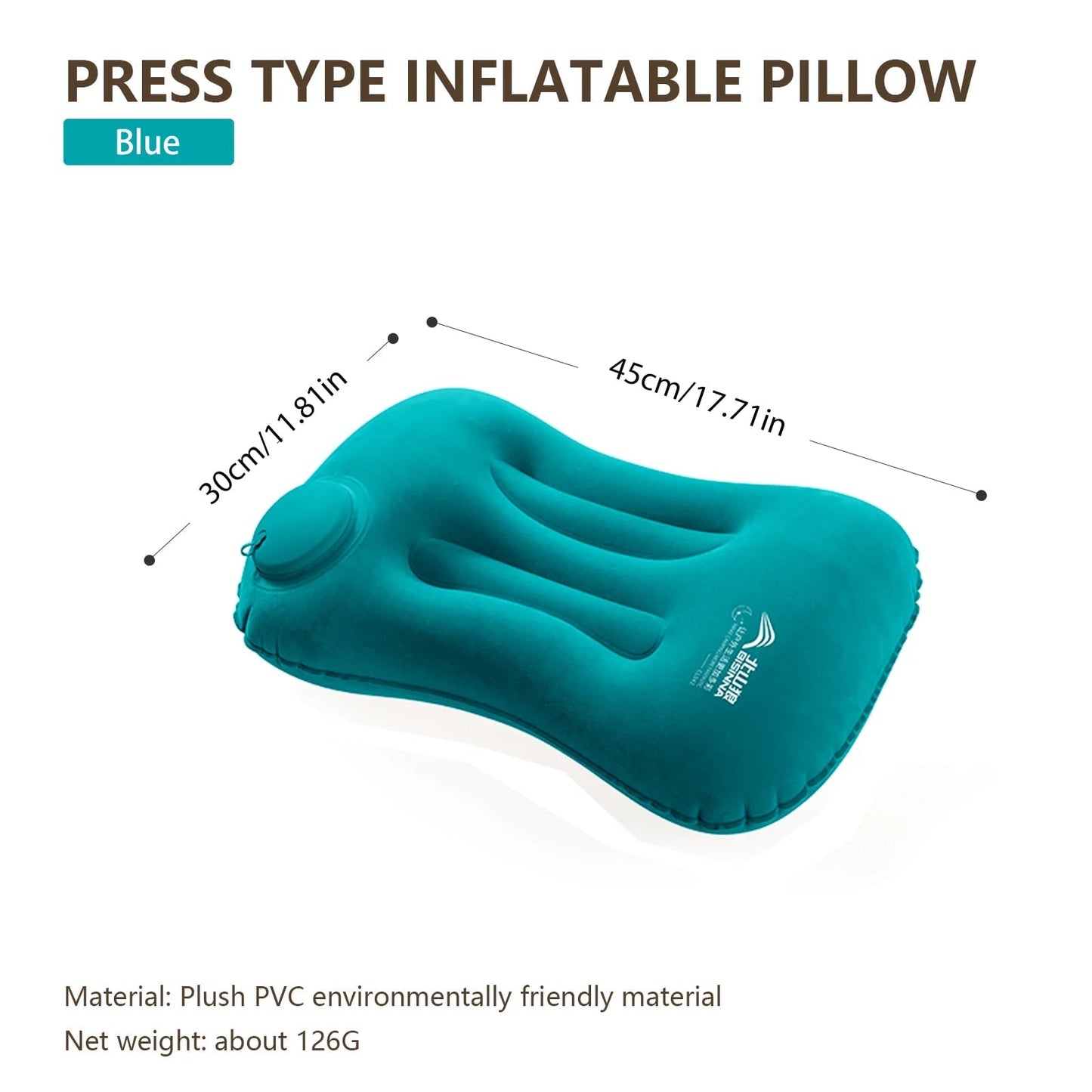 Portable inflatable camping pillow with neck and lumbar support. Ultralight design perfect for hiking and travel. Compact, comfortable sleep anywhere.