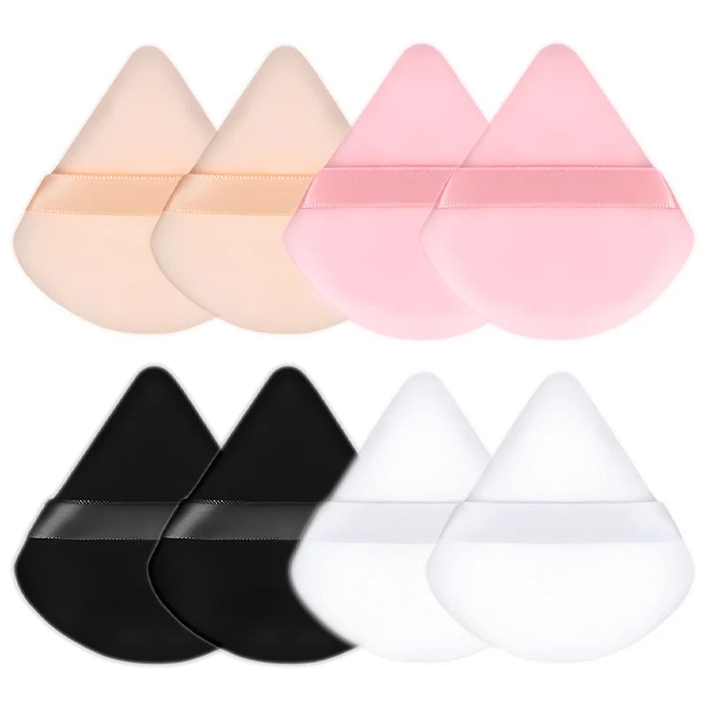 8Pcs Triangle Velvet Makeup Sponges Wet Dry Foundation Blending