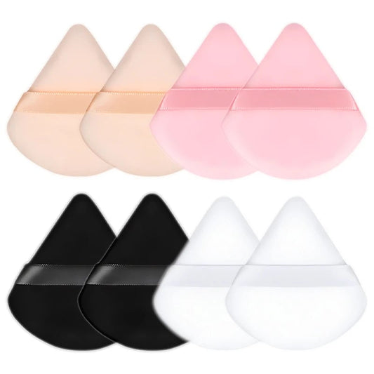 8Pcs Triangle Velvet Makeup Sponges Wet Dry Foundation Blending