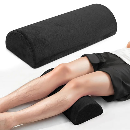 Half Moon Memory Foam Bolster Pillow - Legs Knees Lower Back Support
