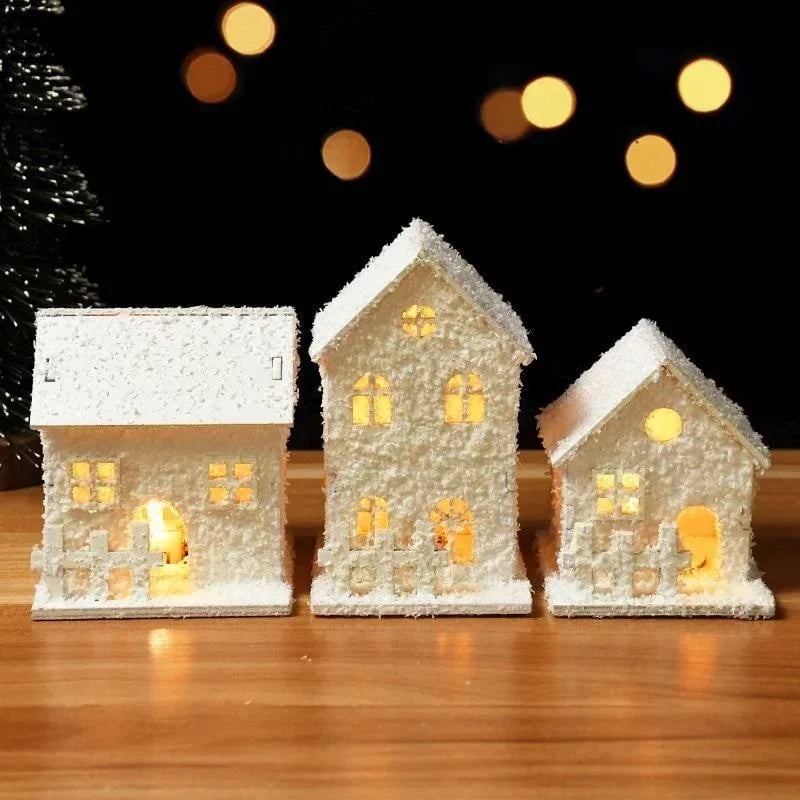 LED Snowflake Christmas Lights - Shining Holiday Decorations Small House