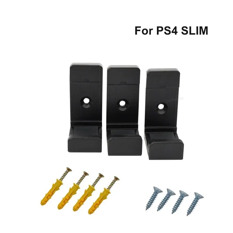 3PCS PS4 Wall Mount Bracket Set - Pro/Slim/Original Console Holder