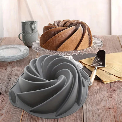 Silicone Cyclone Cake Mold - High Temperature Resistant Baking Pan