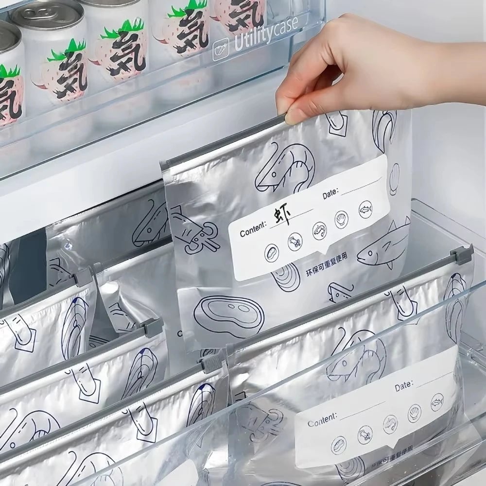 Aluminum Foil Leak Proof Reusable Food Storage Bags Sealed