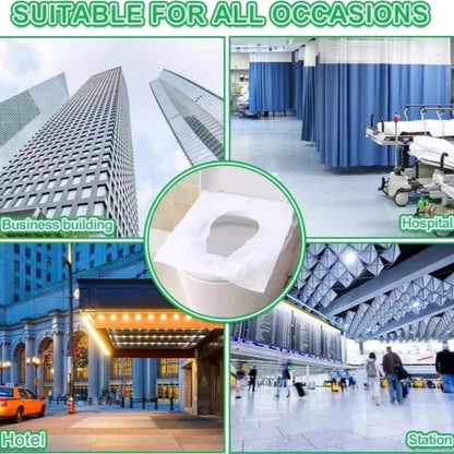 Disposable Toilet Seat Covers - Individual Wrapped Hygienic Liners