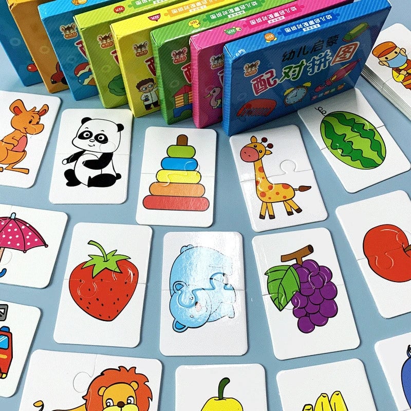 Montessori Learning Cards - Cognitive Development Educational Puzzles