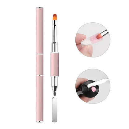 2-in-1 Gel Brush Picker Nail Spatula Tool for Acrylic Extensions