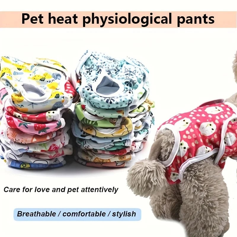 Reusable Washable Dog Diapers - Leak Proof Absorbent Pet Pants