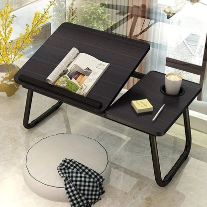 Foldable Adjustable Height Ergonomic Computer Desk Laptop Table