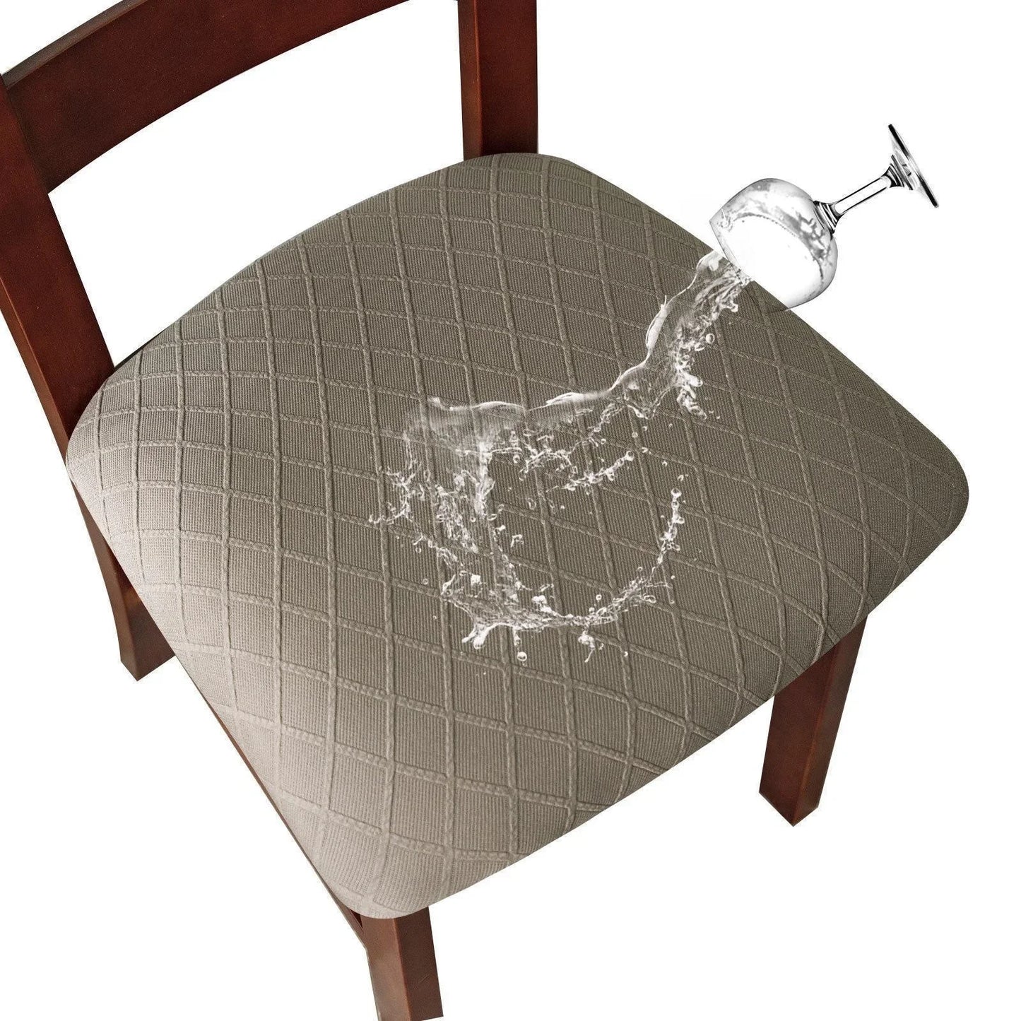 Waterproof Elastic Dining Chair Seat Covers - Removable Washable