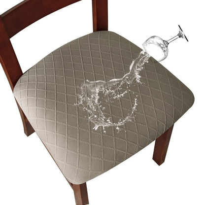 Waterproof Elastic Dining Chair Seat Covers - Removable Washable